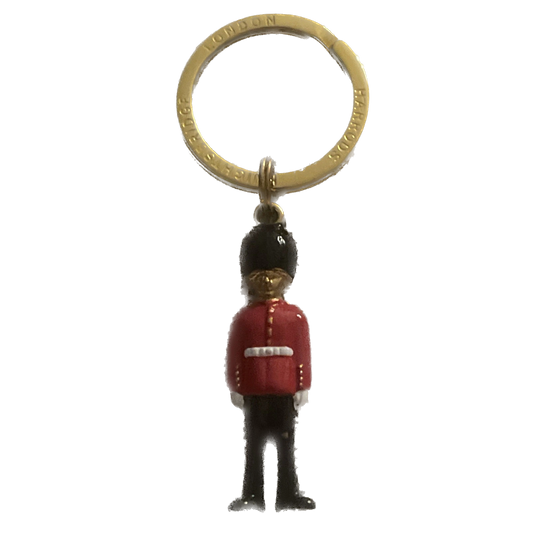 Harrods Knightsbridge London Guard Vintage Keychain Key Chain Ring Loop Holder
