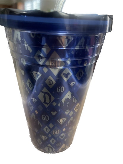 Starbucks Disney 60th Anniversary Diamond Cold Tumbler 16oz Grande Blue Castle