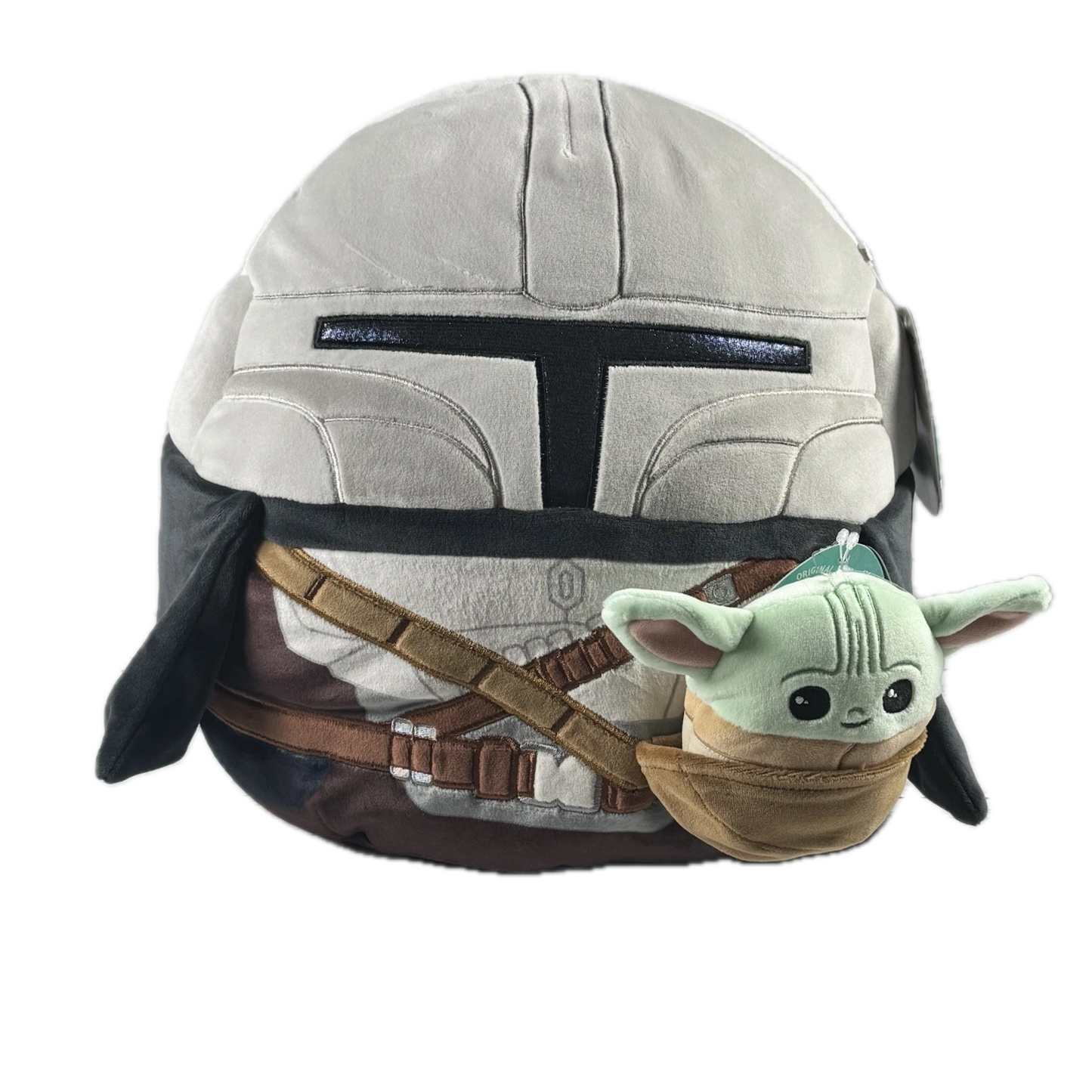 Star Wars The Mandalorian 12" & Grogu 3.5" Squishmallow Plush Set