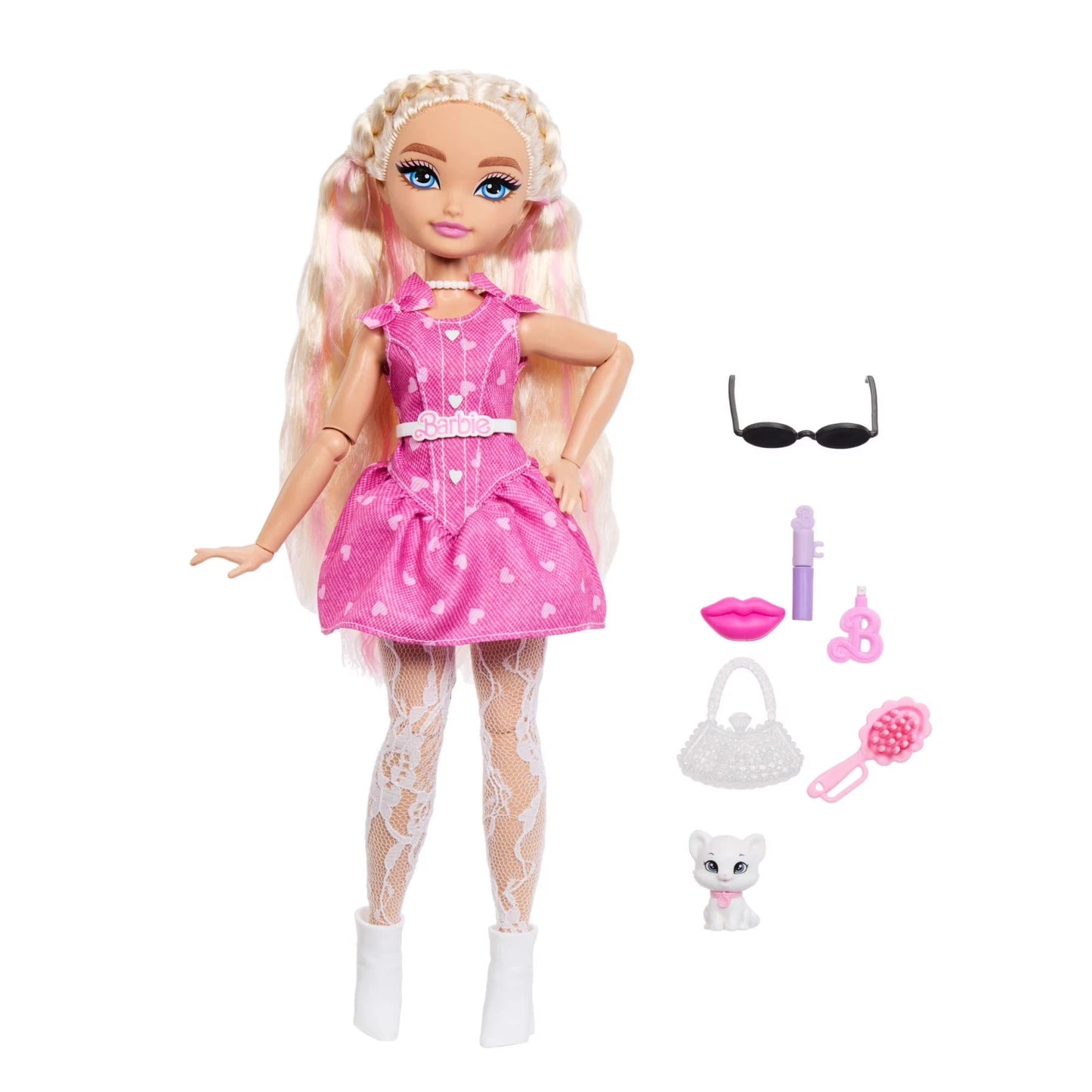 Barbie Besties Barbie Dream Besties Malibu Doll w/ Kitten Makeup Accessories Posable Fashion