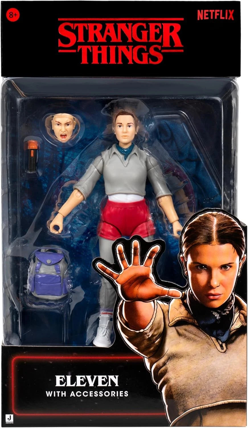Stranger Things Eleven action figure in packaging with Netflix logo