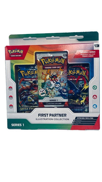 Pokémon TCG | First Partner Illustration Collection | Series 1 Box | SEALED | 3 Promos