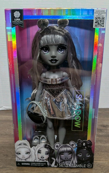 Rainbow High Shadow High Luna Madison | Grayscale 11" Fashion Doll with Grey Hair, Metallic Outfit & Handbag
