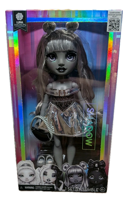 Rainbow High Shadow High Luna Madison | Grayscale 11" Fashion Doll with Grey Hair, Metallic Outfit & Handbag