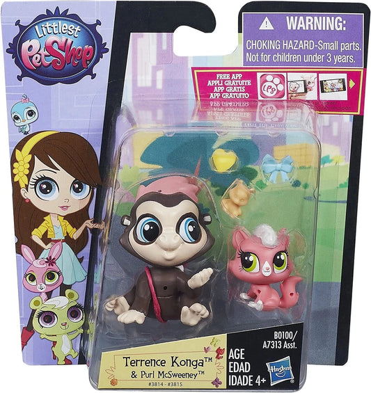 Littlest Pet Shop Terrence Konga #3814 & Purl McSweeney #3815 New Hasbro