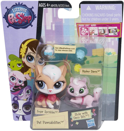 Littlest Pet Shop Pawsabilities Sugar Sprinkles Cat & Ripley Davis Kitty NEW