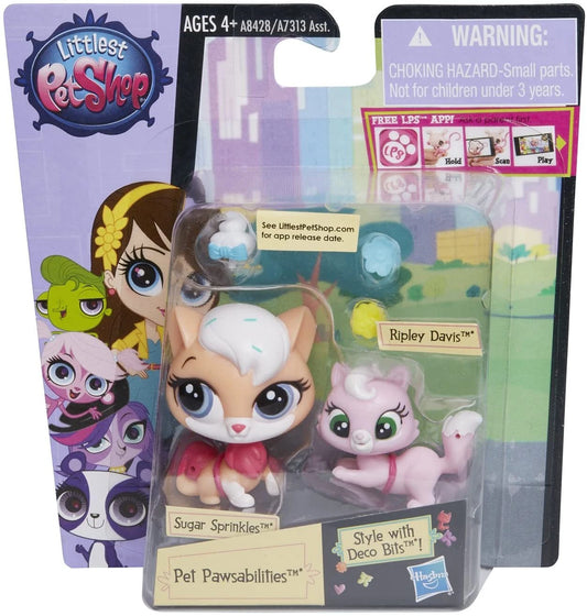 Littlest Pet Shop Pawsabilities Sugar Sprinkles Cat & Ripley Davis Kitty NEW