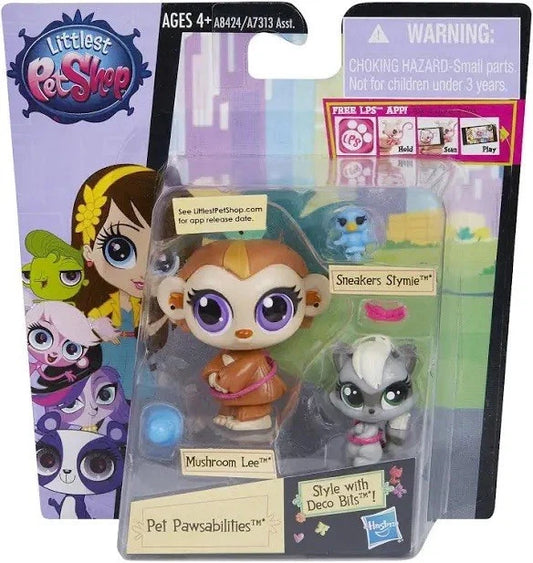 Littlest Pet Shop LPS Mushroom Lee 3660 Sneakers Stymie 3661 Pawsabilities Deco