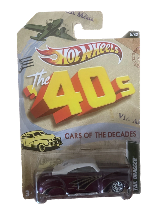 Hot Wheels Cars Of The Decades The 40's Tail Dragger 5/32 2011 NIP
