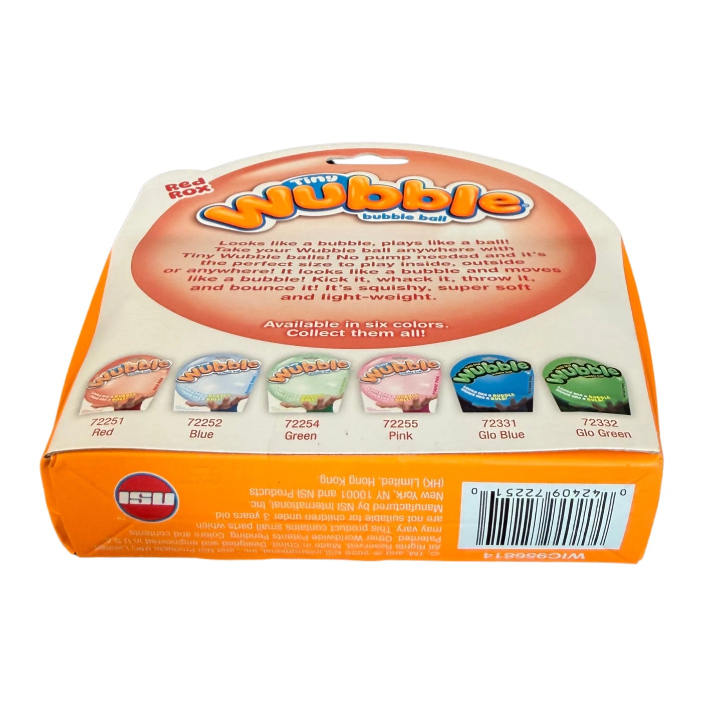 NSI International | Tiny Wubble Bubble Ball | Red Rox | Stretchy Sensory Ball