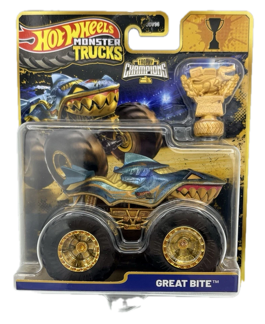 Mattel | Hot Wheels Monster Trucks Trophy Champions Great Bite | 1:64 Scale Die-Cast