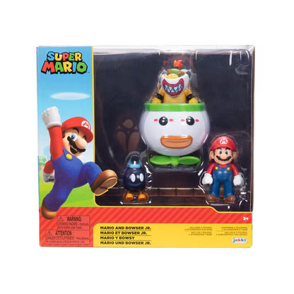 JAKKS Pacific | Nintendo Super Mario & Bowser Jr | 2.5" Figure Set | 5 Pieces
