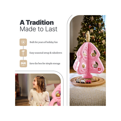 Step2 pink My First Christmas Tree holiday tradition