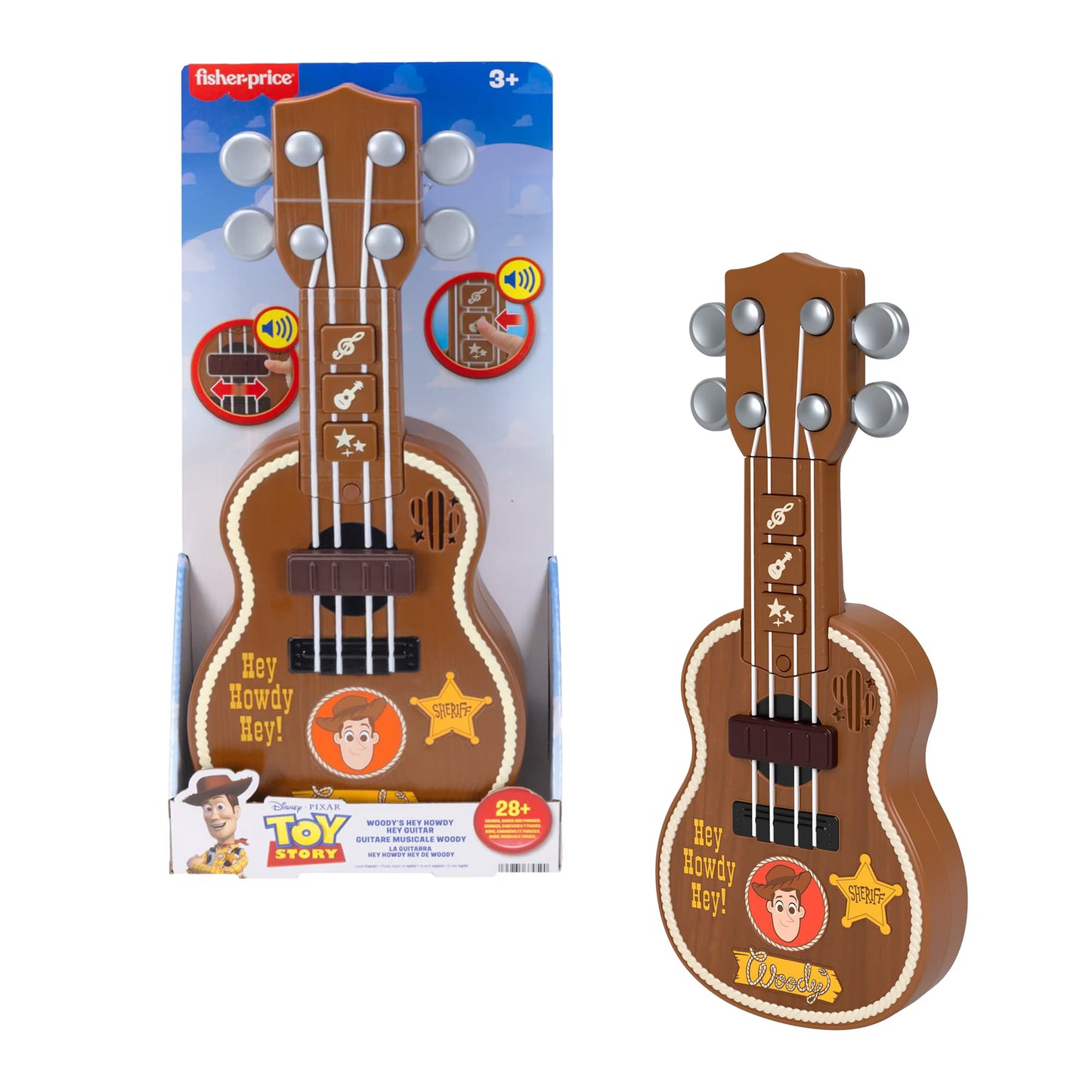 Mattel | Disney & Pixar Toy Story | Woody's Hey Howdy Hey Guitar | Music, Songs & Talking
