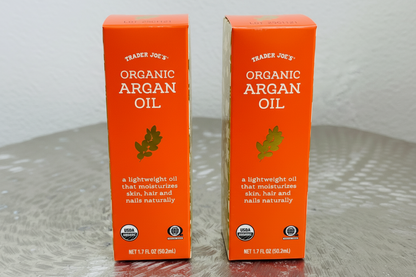Trader Joe's Organic Argan Oil |100% Pure Cold-Pressed Moroccan Oil | 2 Pack