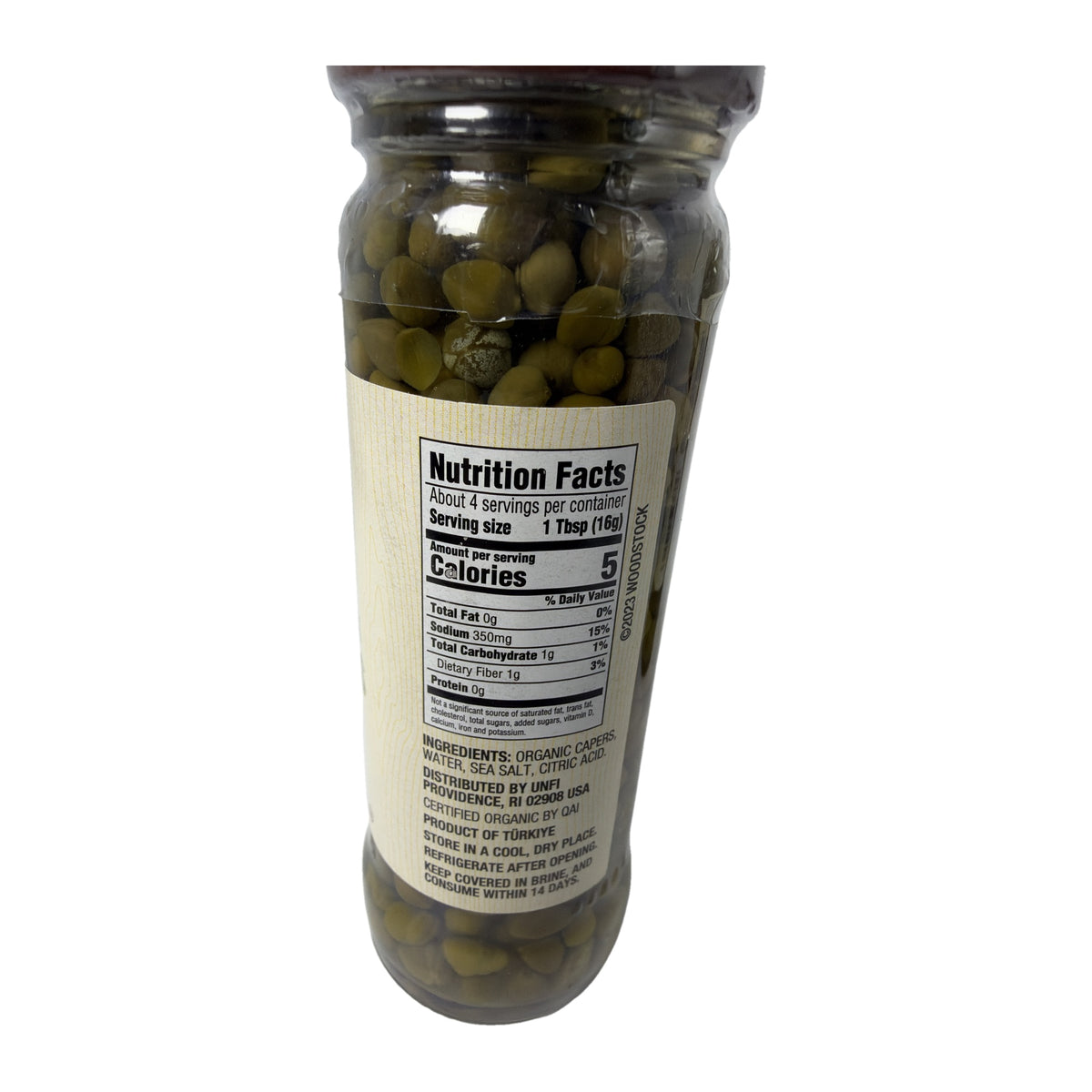 Woodstock Organic Non-Pareil Capers nutrition facts and ingredients